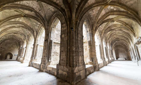 Narbonne (Aude, Languedoc-Roussillon, France), cloister of the medieval cathedral, in gothic styleのeditorial素材