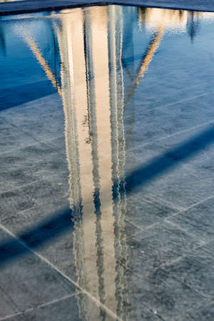Park and modern buildings in Milan (Lombardy, Italy): Citylife. Reflectionの写真素材