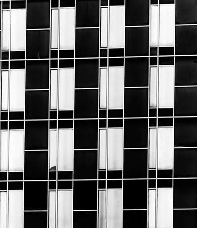 Modern building in Milan (Lombardy, Italy). Black and whiteの写真素材