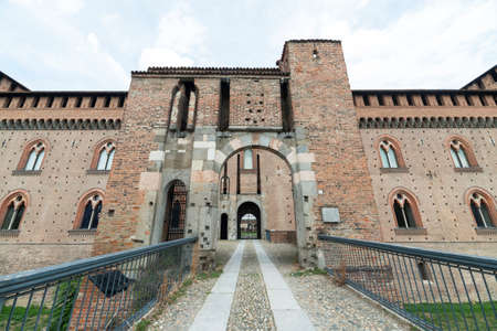 Pavia (Lombardy, Italy): the medieval castle known as Castello Visconteoのeditorial素材
