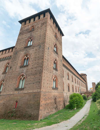 Pavia (Lombardy, Italy): the medieval castle known as Castello Visconteoのeditorial素材
