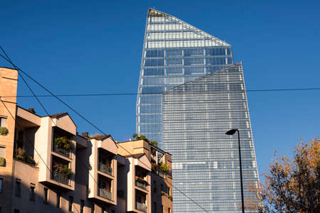 Milan (Lombardy, Italy): modern buildings in various stylesのeditorial素材