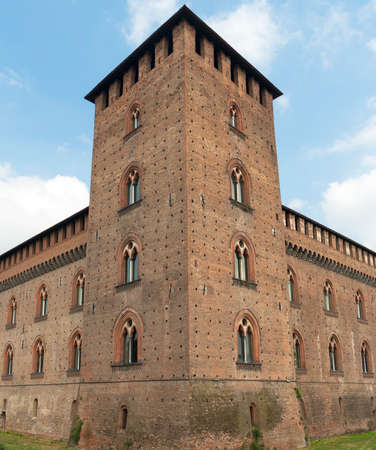 Pavia (Lombardy, Italy): the medieval castle known as Castello Visconteoのeditorial素材