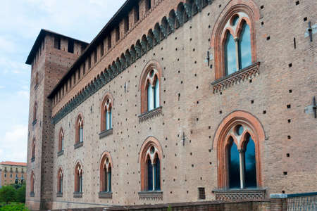 Pavia (Lombardy, Italy): the medieval castle known as Castello Visconteoのeditorial素材