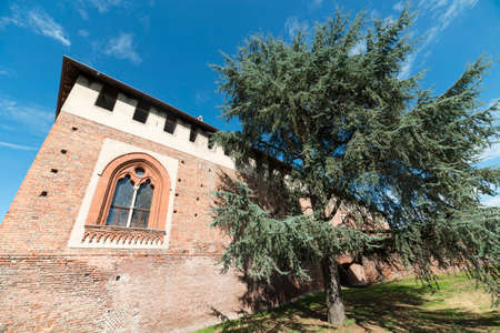 The medieval castle of Bereguardo (Pavia, Lombardy, Italy), exteriorのeditorial素材
