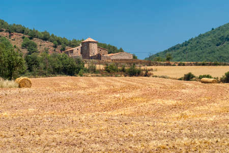 Historic farm in Catalunya (Spain) at summerの写真素材