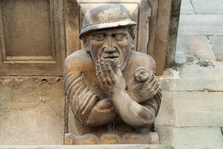 Cervera (Catalunya, Spain): historic palace with grotesque statues