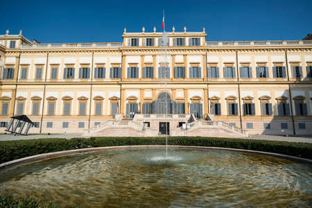 Monza (Brianza, Lombardy, italy): facade of the historic royal palaceのeditorial素材