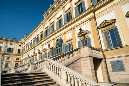 Monza (Brianza, Lombardy, italy): facade of the historic royal palaceのeditorial素材