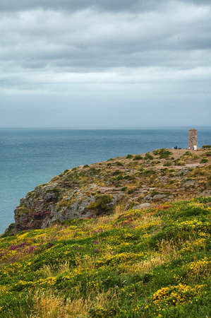 Cap Frehel (Cotes-d'Armor, Brittany, France): the coast at summerの写真素材