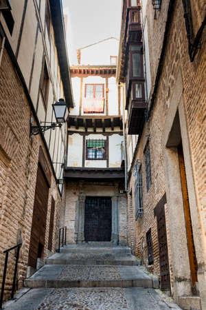 Toledo (Castilla-La Mancha, Spain): old typical street in the historic cityの写真素材