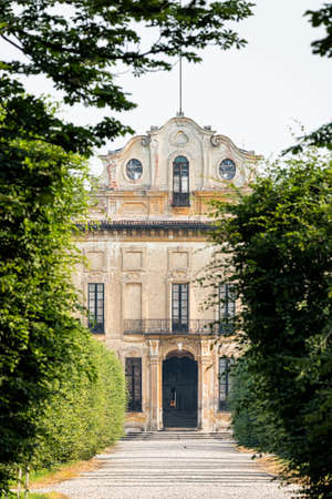 Castellazzo di Bollate (Milan, Lombardy, Italy): Villa Arconati, historic palace built in the 17h century. Exterior with park at summerの写真素材