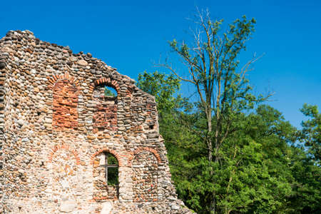 The archeological area of Castelseprio (Varese, Lombardy, Italy): ruins of a village destroyed in the 13th century.の写真素材