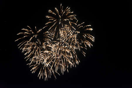Fireworks at Lecco (Lombardy, Italy) for the beginning of summer