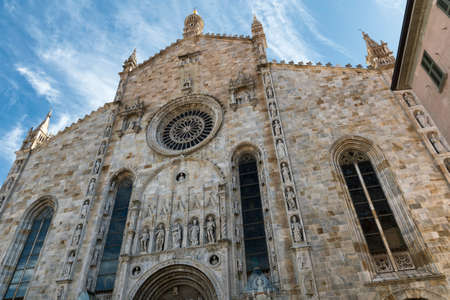 Como (Lombardy, Italy): exterior of the cathedral, built from the 13th centuryのeditorial素材