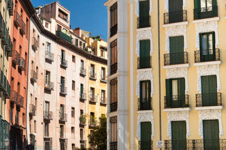 Madrid (Spain): historic buildings near Plaza Mayorの写真素材