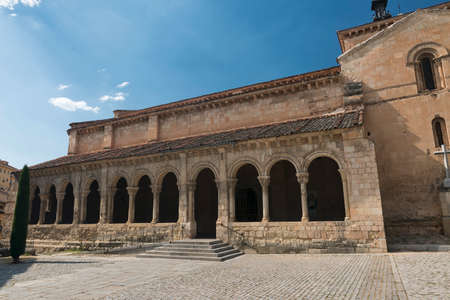 Segovia (Castilla y Leon, Spain): exterior of the medieval church of San Millanの写真素材