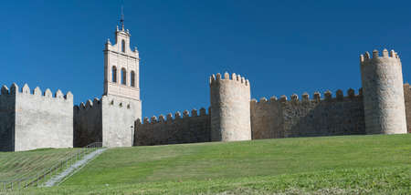 Avila (Castilla y Leon, Spain): the famous medieval walls surrounding the city