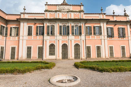 Varese (Lombardy, Italy): the historic palace known as Palazzo Estense, hosting the town hallの写真素材