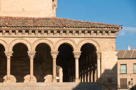 Segovia (Castilla y Leon, Spain): exterior of the medieval church of San Martinの写真素材