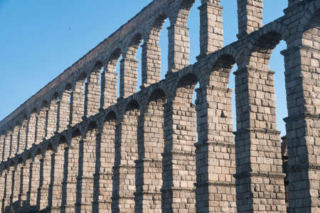 Segovia (Castilla y Leon, Spain): the Roman aqueduct, Unesco World Heritage Siteの写真素材