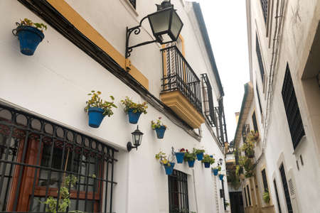 Cordoba (Andalucia, Spain): old typical street in the Juderiaの写真素材