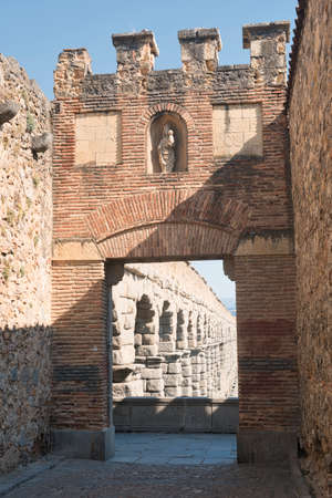 Segovia (Castilla y Leon, Spain): the Roman aqueduct, Unesco World Heritage Siteの写真素材