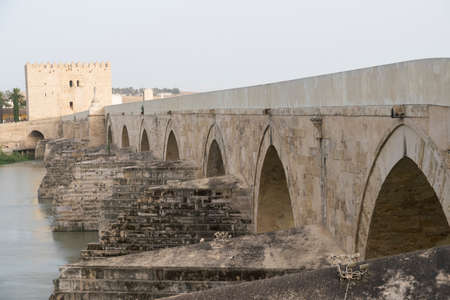 Cordoba (Andalucia, Spain): Roman bridge over the Guadalquivir riverの写真素材