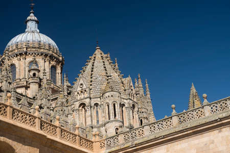 Salamanca (Castilla y Leon, Spain): exterior of the medieval cathedralの写真素材