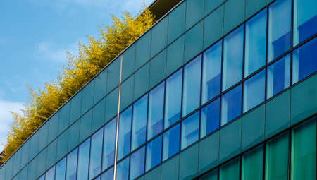 Milan (Lombardy, Italy): modern colorful office buildings along via Roberto Braccoのeditorial素材