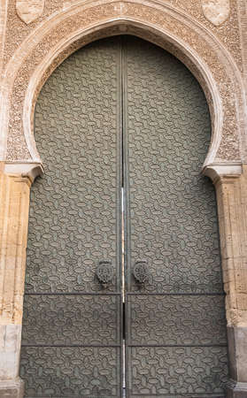 Cordoba (Andalucia, Spain): door in Arabian style of the mezquita catedralの写真素材