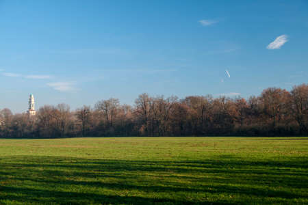Monza (Brianza, Lombardy, Italy): the park at december (late fall)の写真素材