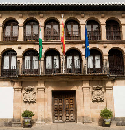 Ronda (Andalucia, Spain): facade of the Ayuntamiento, historic town hallの写真素材