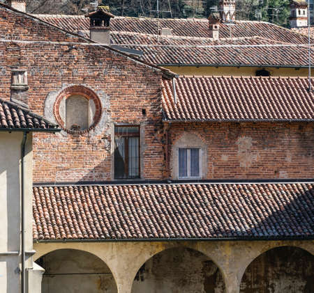 Castiglione Olona (Varese, Lombardy, Italy), historic town. Roofsの写真素材