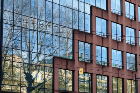 Milan (Lombardy, Italy):  modern office building along Corso Sempione, exteriorの写真素材