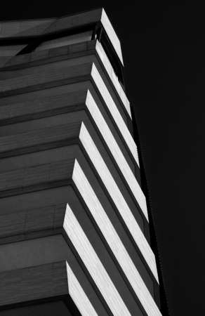 modern residential buildings . Black and whiteの写真素材