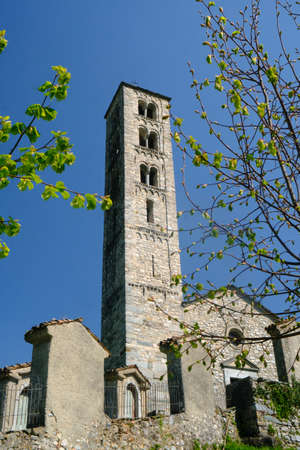 Lasnigo (Como, Lombardy, Italy): the medieval church of Sant'Alessandro, built from the 12th century...