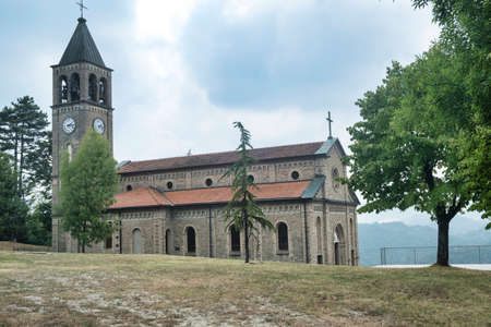 Oltrepo Pavese (Pavia, Italy), Nostra SIgnora di Montelungo, historic church near Carmineの写真素材