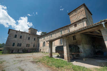 Rural castle near Panocchia (Parma, Emilia-Romagna, Italy) at summerの写真素材