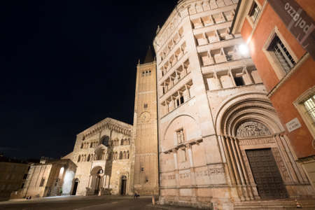 Parma (Emilia Romagna, Italy): the cathedral square at evening
