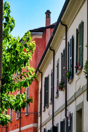 Brisighella (Ravenna, Emilia Romagna, Italy): old typical streetの写真素材