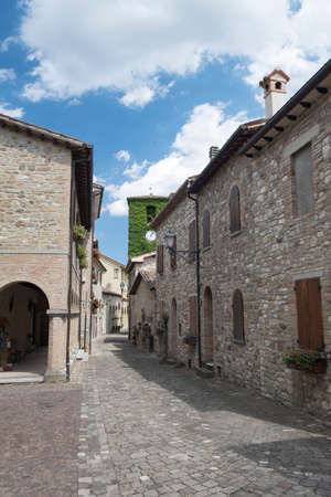 Frontino, historic village in Montefeltro, Pesaro Urbino, Marches, Italy). A streetの写真素材