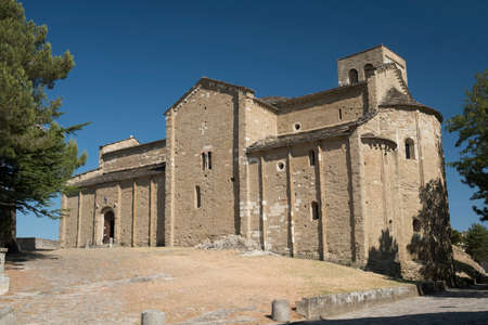 San Leo (Forli Cesena, Emilia Romagna, Italy): the historic town at morning, churchのeditorial素材