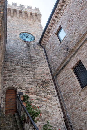 Moresco (Fermo, Marches, Italy): old typical buildings in the historic town