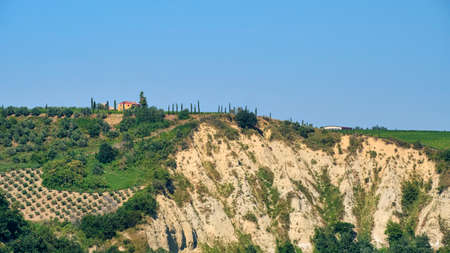 Landscape along the road from Teramo to Penne (Abruzzi, Italy) at summer