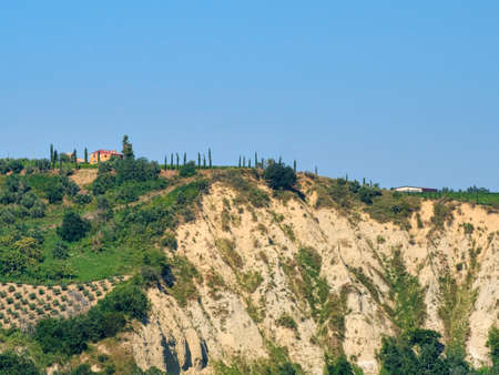 Landscape along the road from Teramo to Penne (Abruzzi, Italy) at summer
