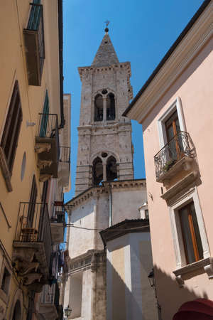 Sulmona (L'Aquila, Abruzzi, Italy): historic buildings along corso Ovidioの写真素材