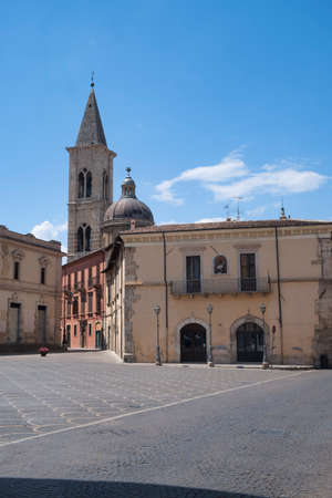 Sulmona (L'Aquila, Abruzzi, Italy): historic buildings along corso Ovidioの写真素材