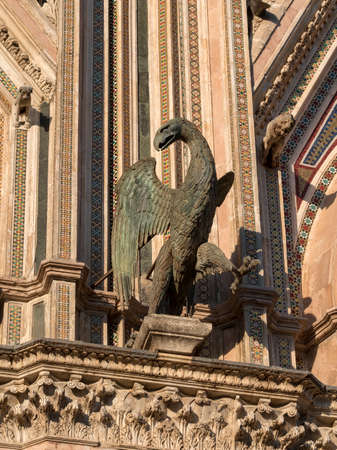 Orvieto (Terni, Umbria, Italy): facade of the historic cathedral, or Duomo. Detailの写真素材