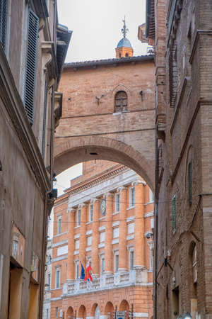 Historic buildings of Foligno, Perugia, Umbria, Italyの写真素材